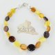 Amber multicolor beads bracelet